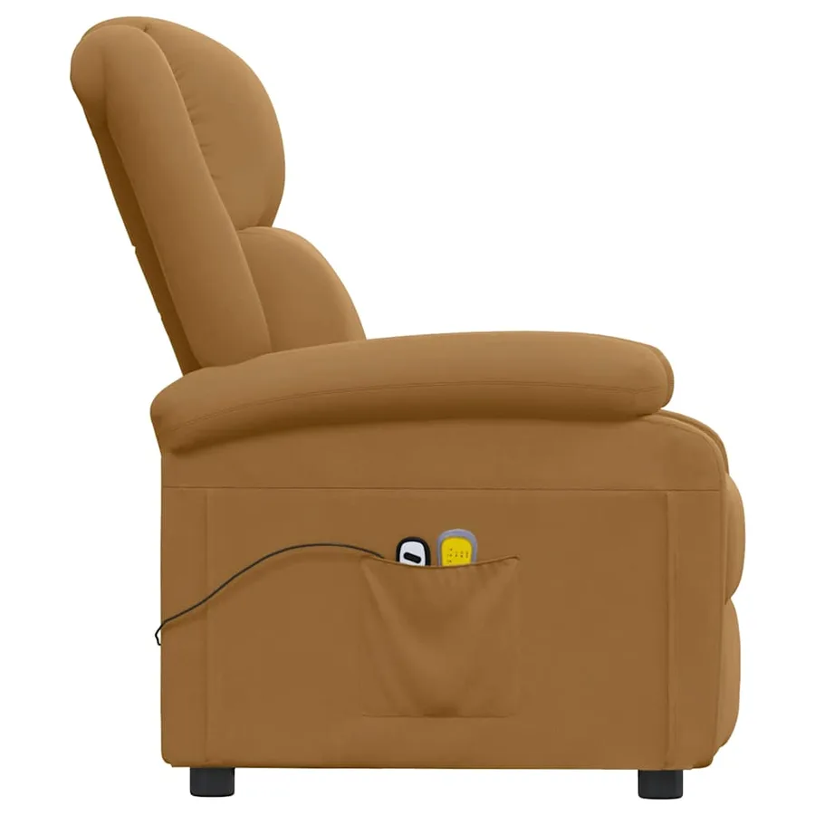 Fauteuil électrique de massage Marron Velours - 5