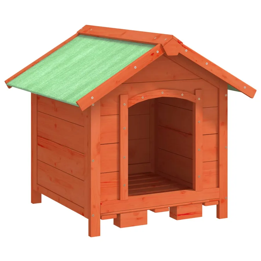 Chenil marron 65x65x61,5 cm bois de pin solide - 2