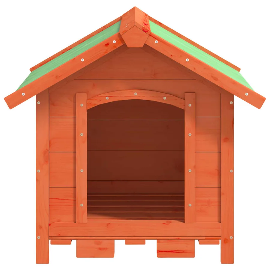 Chenil marron 65x65x61,5 cm bois de pin solide - 3