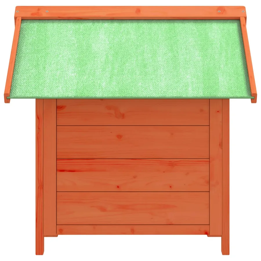 Chenil marron 65x65x61,5 cm bois de pin solide - 5