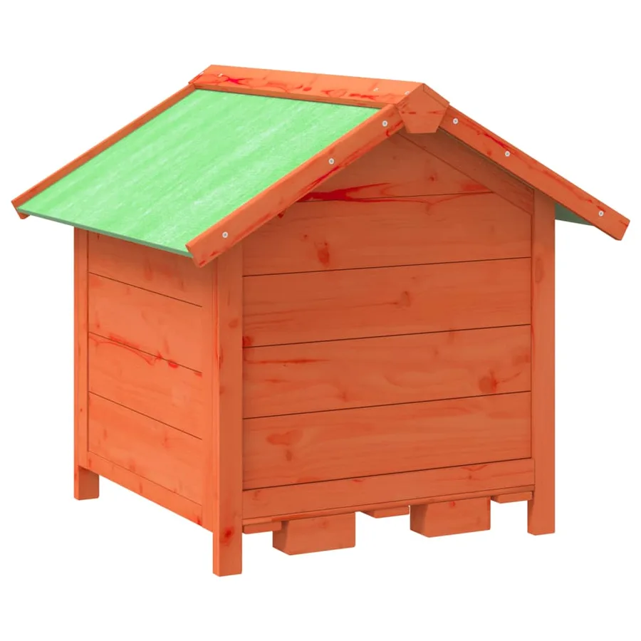 Chenil marron 65x65x61,5 cm bois de pin solide - 6