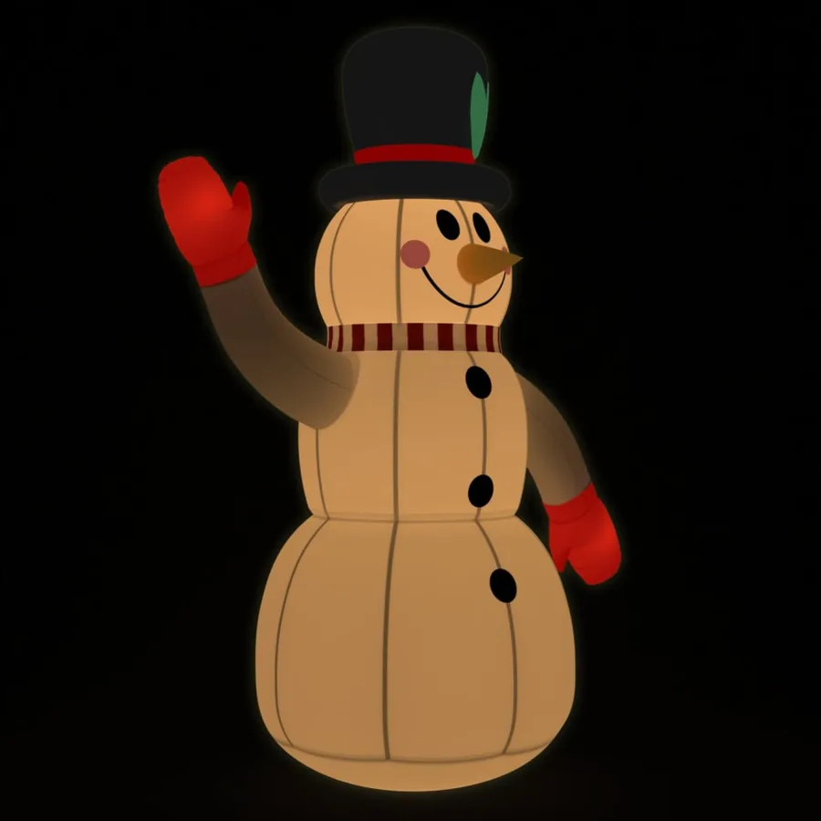 Bonhomme de neige gonflable avec LED 120 cm - 2