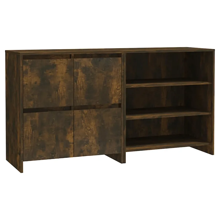Buffets 2 pcs Chêne fumé Bois d'ingénierie - 2