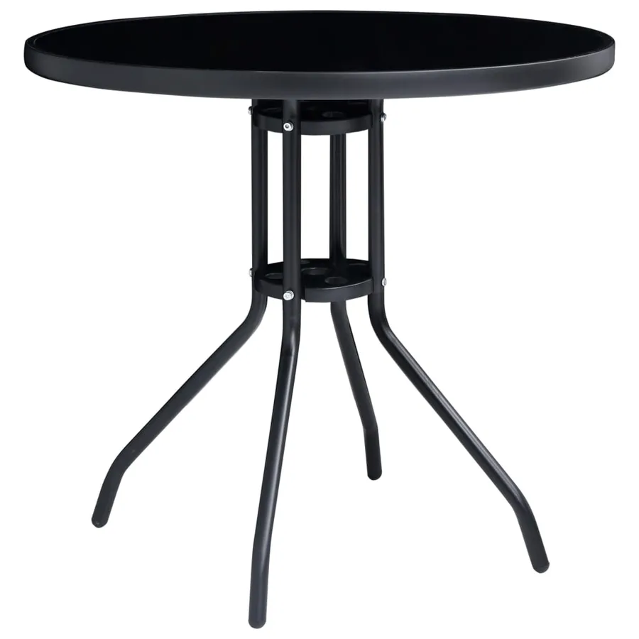 Ensemble de bistro 5 pcs noir et anthracite - 2