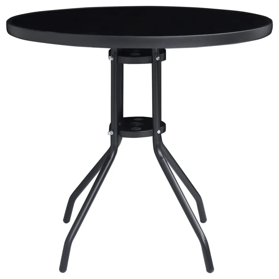 Ensemble de bistro 5 pcs noir et anthracite - 3
