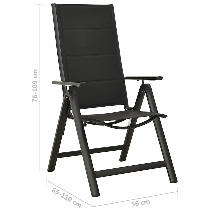 Ensemble de bistro 5 pcs noir et anthracite - 9