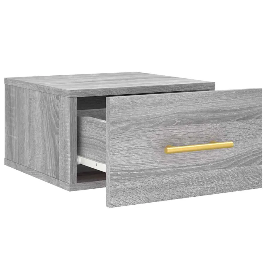 Tables de chevet murales 2 pcs sonoma gris 35x35x20 cm - 7