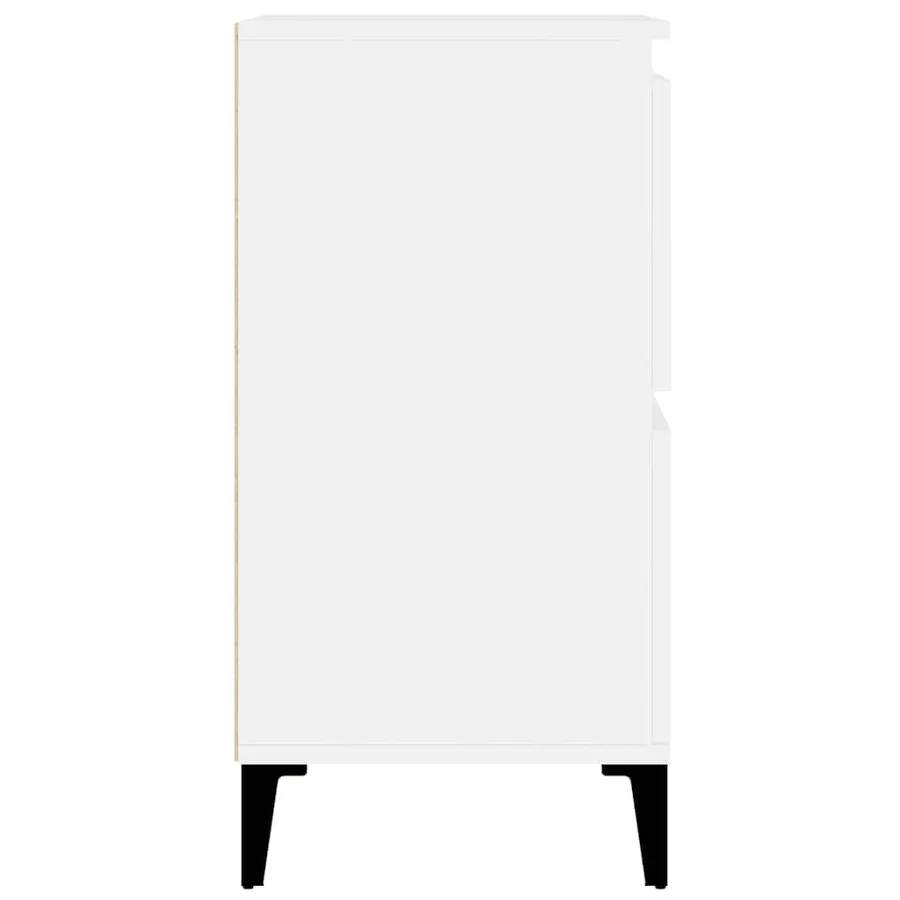 Buffets 3 pcs blanc 60x35x70 cm bois d'ingénierie - 9