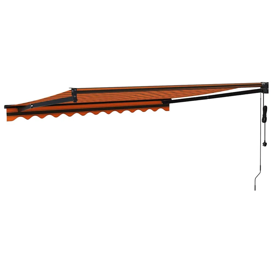 Auvent rétractable automatique orange et marron 3,5x2,5 m - 5