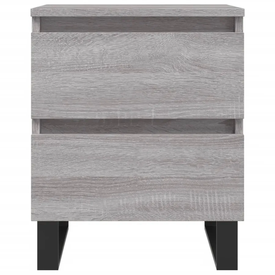 Tables de chevet 2 pcs sonoma gris 40x35x50 cm bois ingénierie - 5