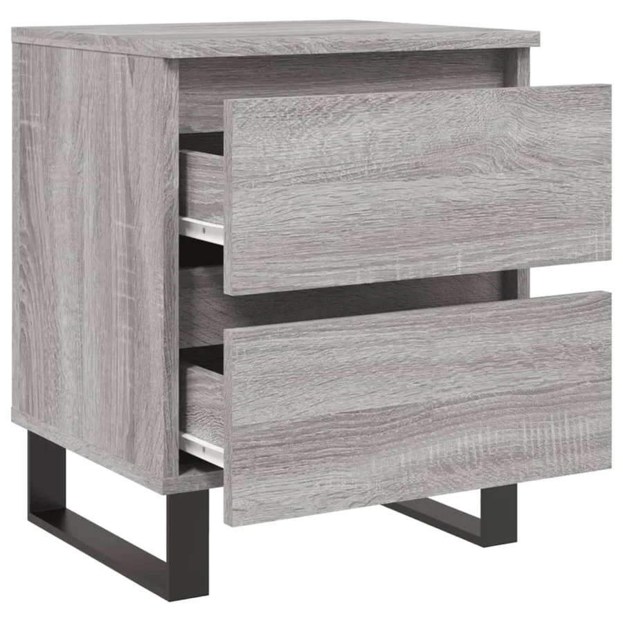 Tables de chevet 2 pcs sonoma gris 40x35x50 cm bois ingénierie - 6