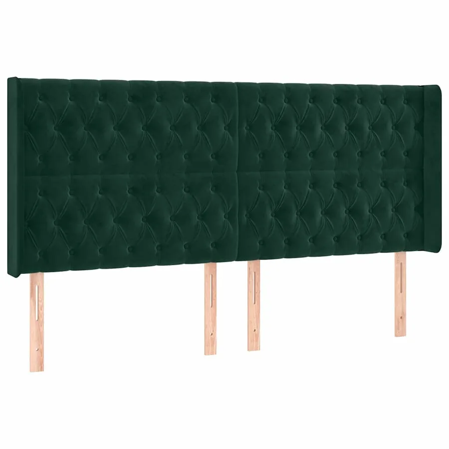 Sommier à lattes de lit matelas et LED Vert foncé 200x200 cm - 7