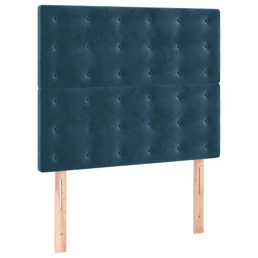 Sommier à lattes de lit avec matelas Bleu foncé 90x200 cm - 6