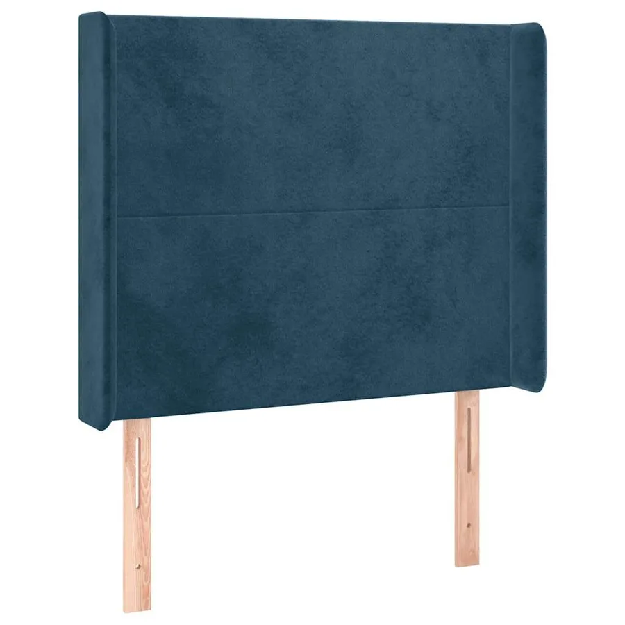 Tête de lit à LED Bleu foncé 103x16x118/128 cm Velours - 3