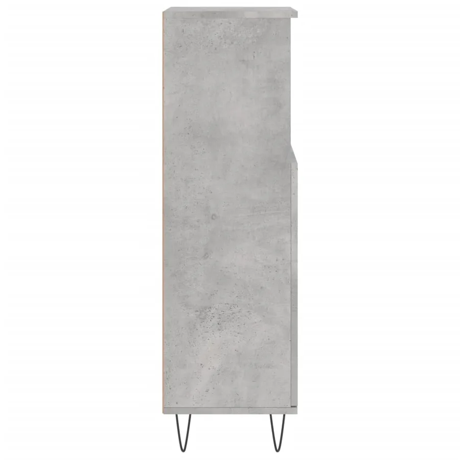 Armoire de salle de bain gris béton 30x30x100 cm - 7