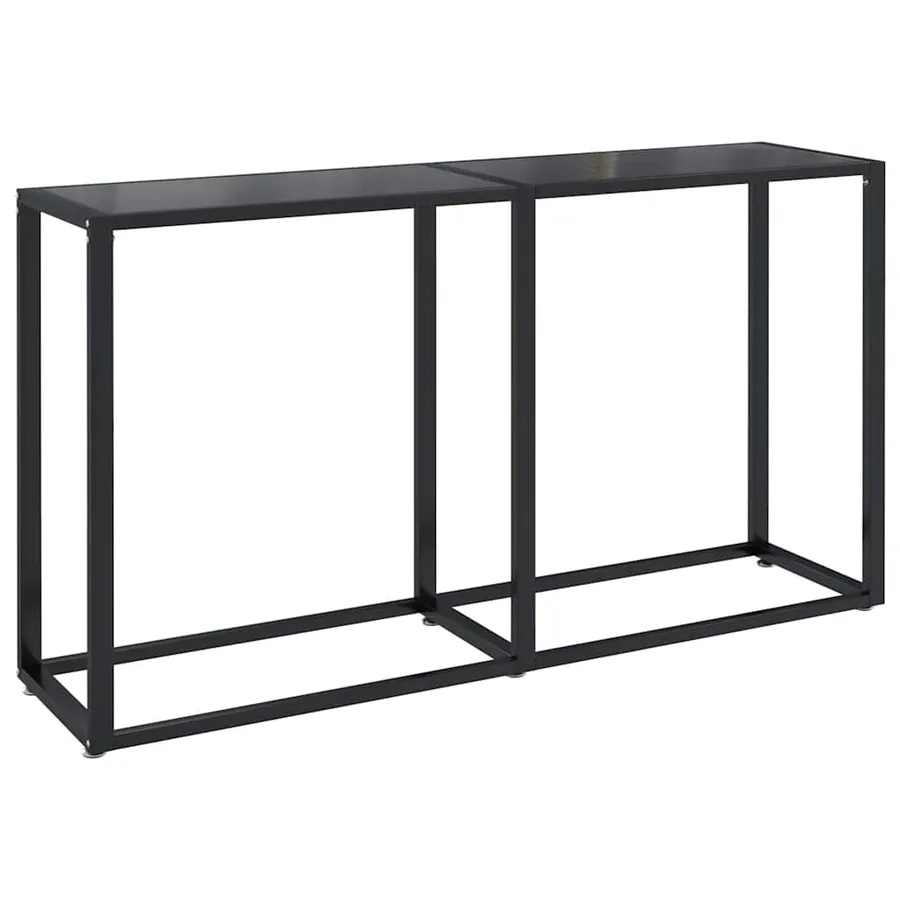 Table console Noir 140x35x75,5 cm Verre trempé - 2