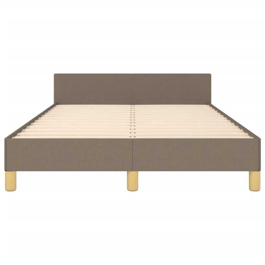 Cadre de lit sans matelas taupe 120x200 cm tissu - 6
