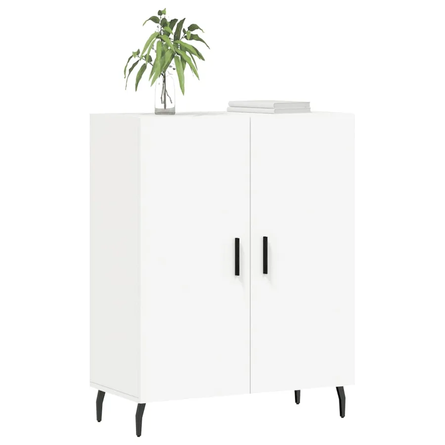 Buffet blanc 69,5x34x90 cm bois d'ingénierie - 3