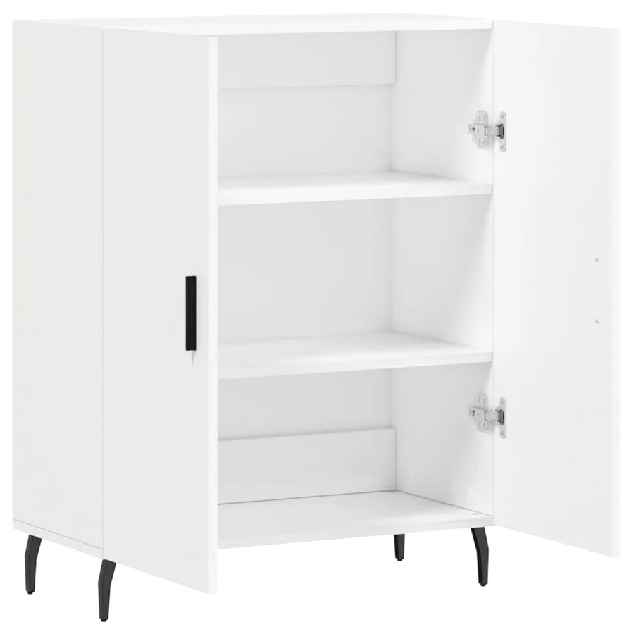 Buffet blanc 69,5x34x90 cm bois d'ingénierie - 6