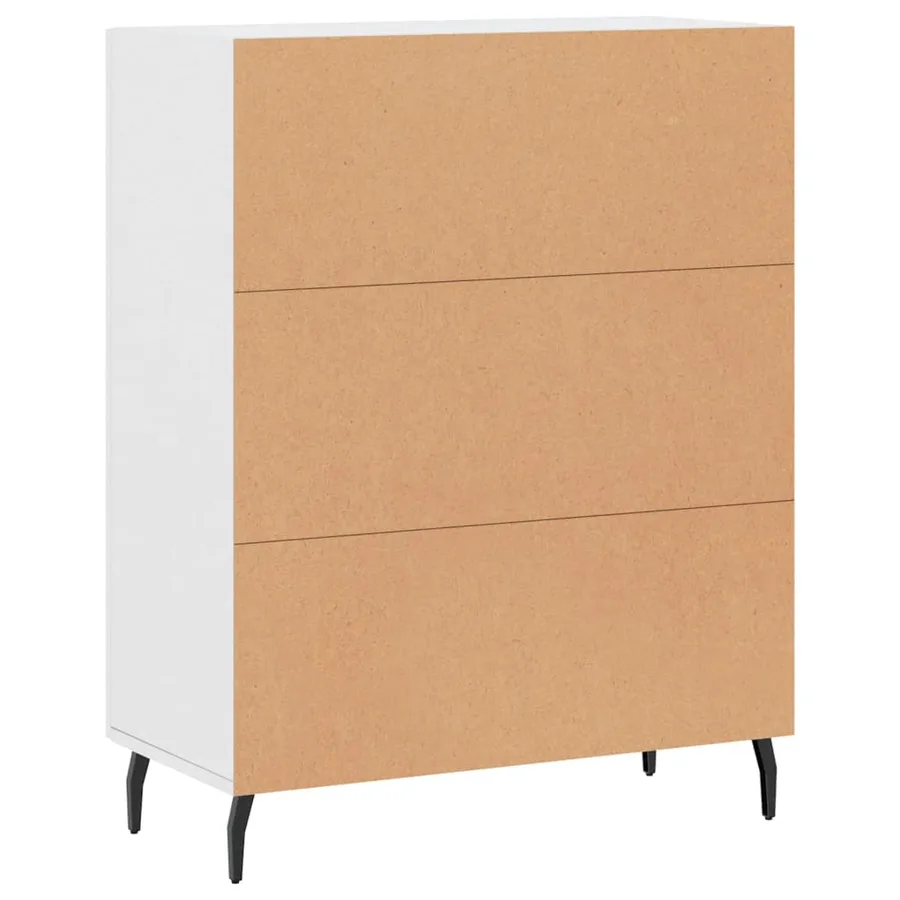 Buffet blanc 69,5x34x90 cm bois d'ingénierie - 8