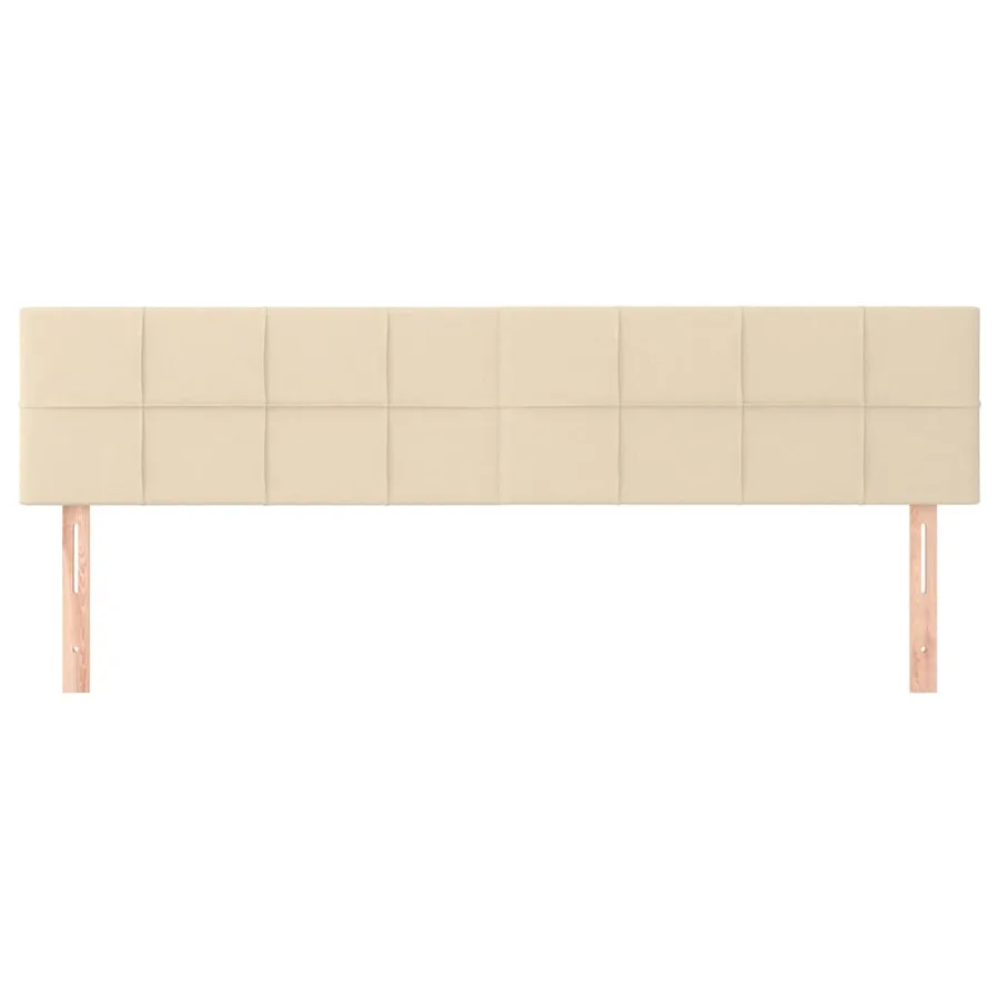 Têtes de lit Crème 180x5x78/88 cm Tissu - 3