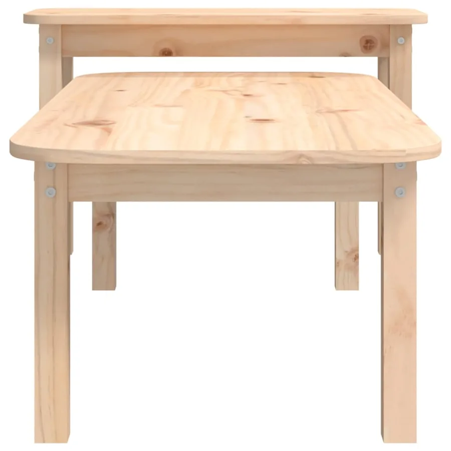 Ensemble de tables basses 2 pcs Bois massif de pin - 6