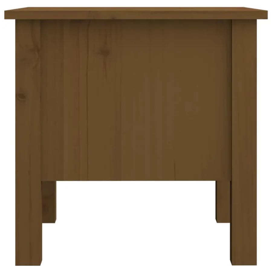 Tables d'appoint 2pcs Marron miel 40x40x39cm Bois massif de pin - 10