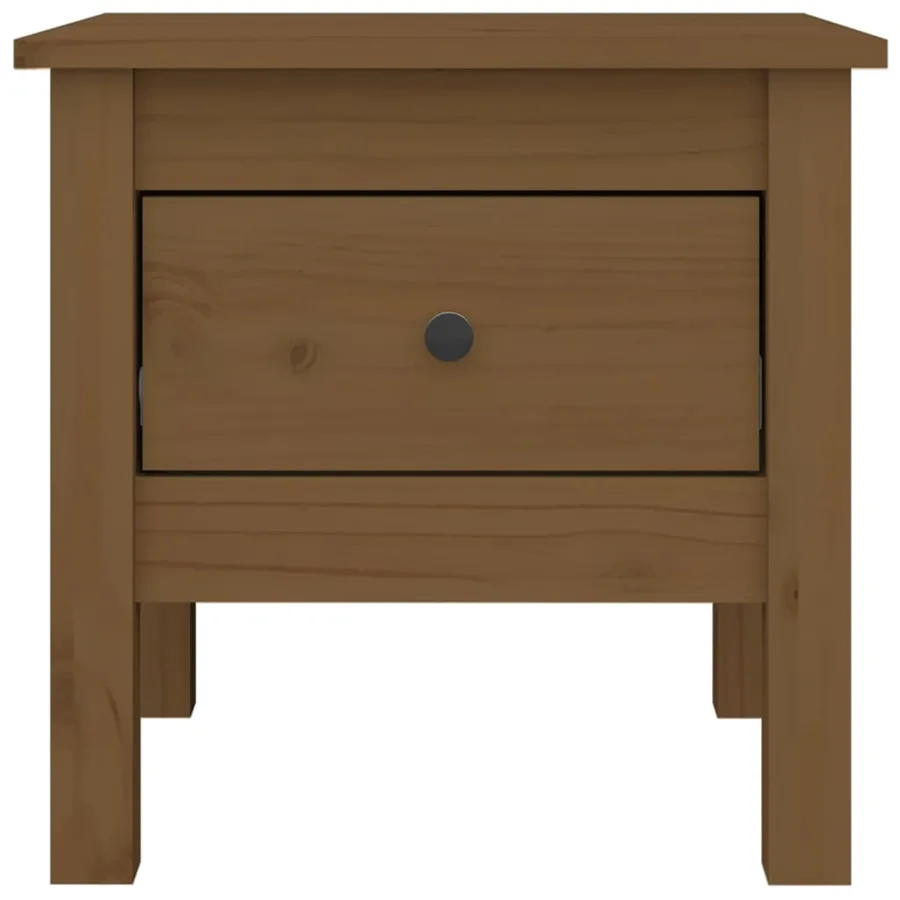 Tables d'appoint 2pcs Marron miel 40x40x39cm Bois massif de pin - 8