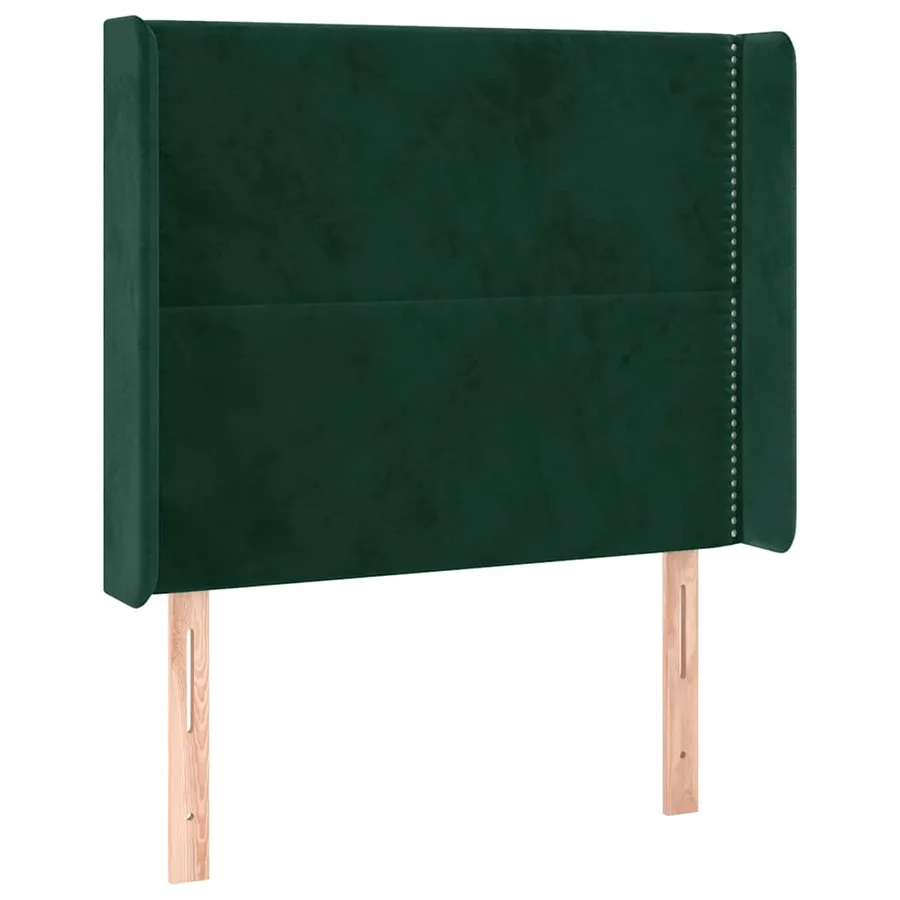 Tête de lit à LED Vert foncé 103x16x118/128 cm Velours - 3