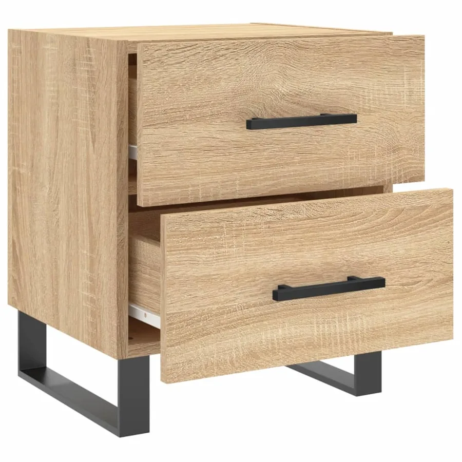 Tables de chevet 2 pcs chêne sonoma 40x35x47,5 cm - 8