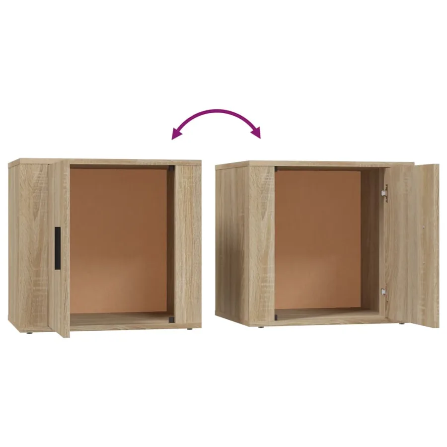 Tables de chevet 2 pcs Chêne sonoma 50x39x47 cm - 9