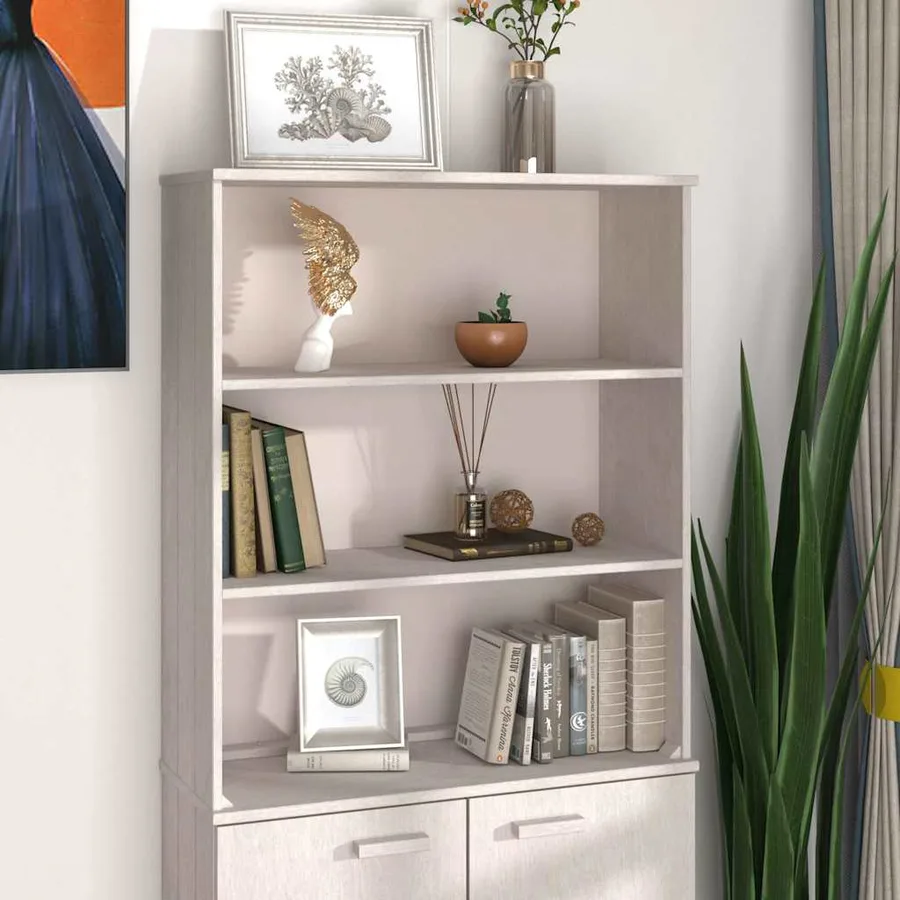 Dessus de buffet HAMAR Blanc 85x35x100 cm Bois de pin massif - 3