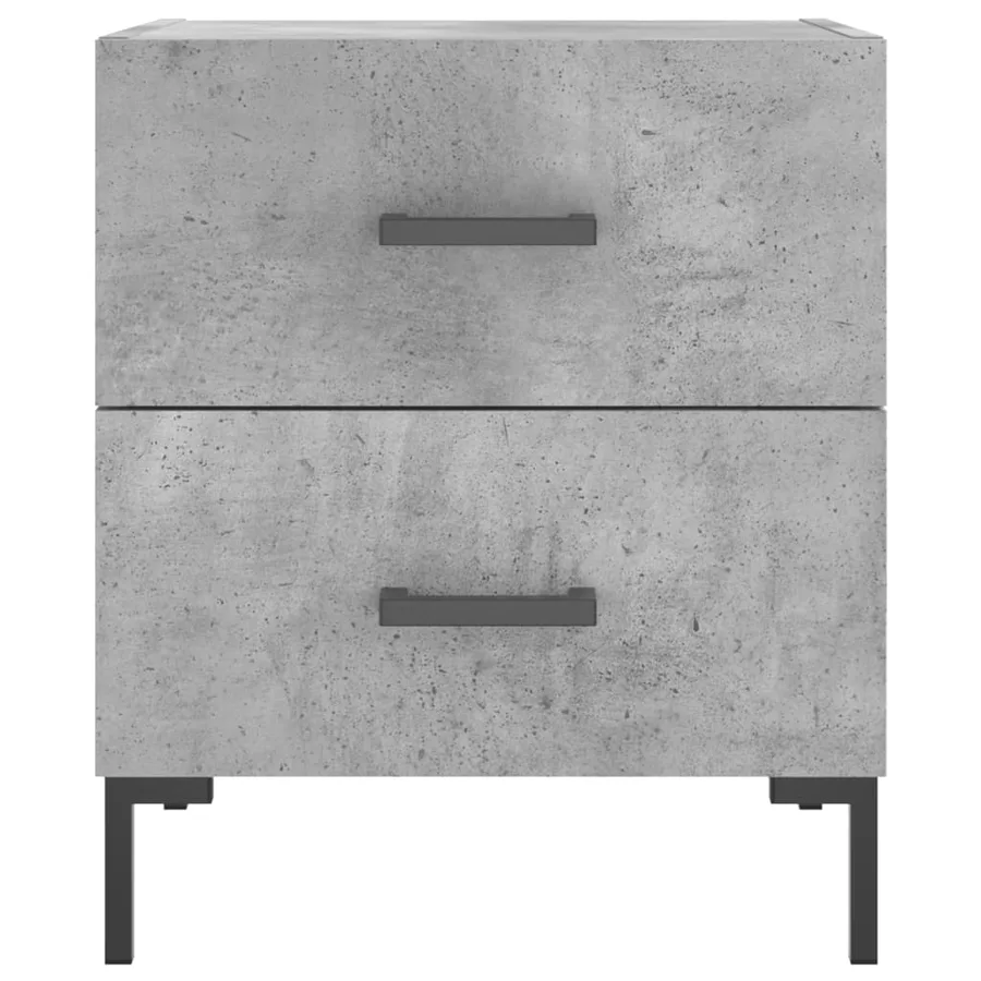 Table de chevet gris béton 40x35x47,5 cm bois d’ingénierie - 6