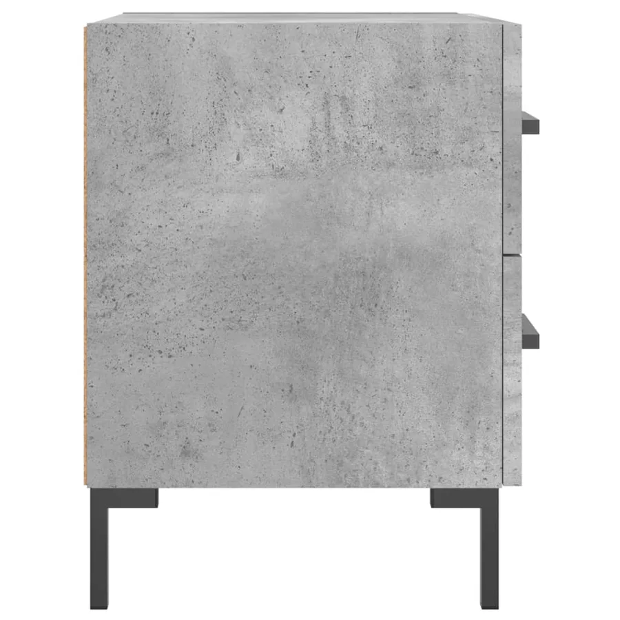 Table de chevet gris béton 40x35x47,5 cm bois d’ingénierie - 7