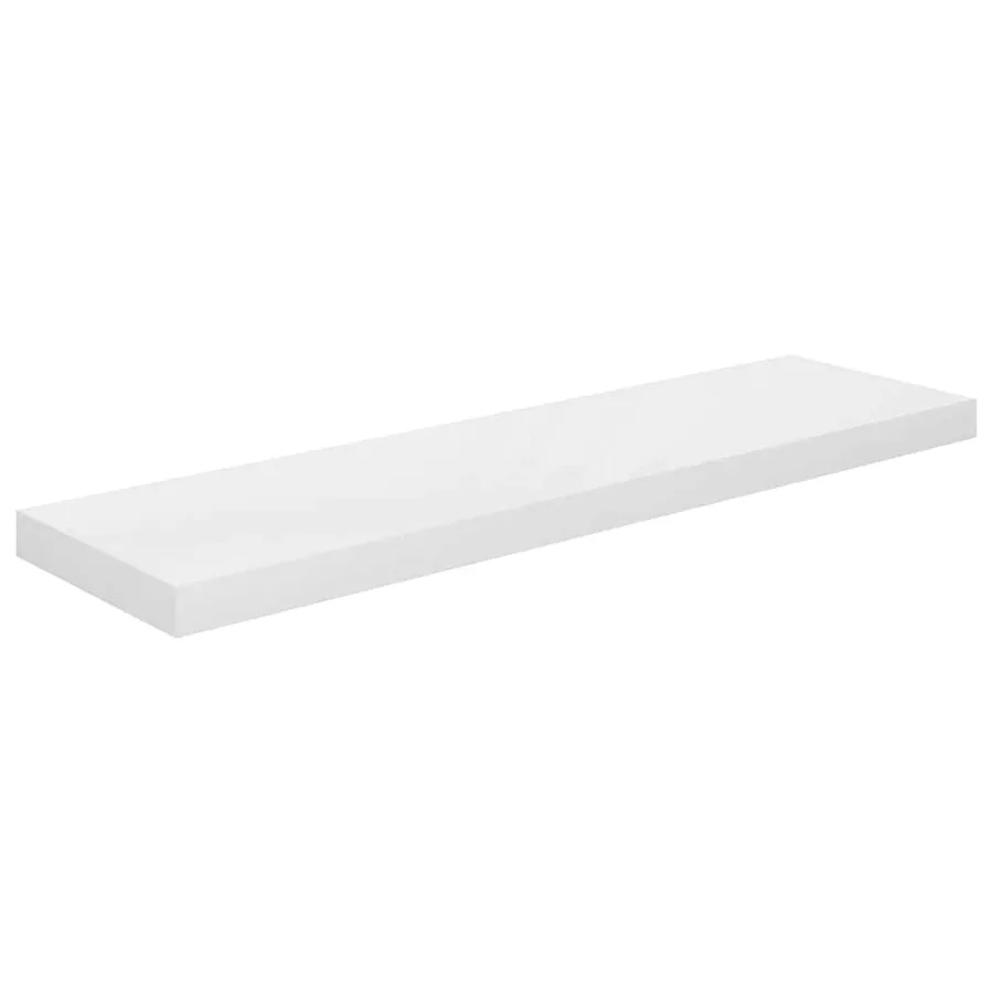 Étagère murale flottante 4 pcs Blanc brillant 90x23,5x3,8cm MDF - 7