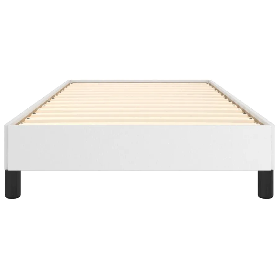 Cadre de lit sans matelas blanc 100x200 cm similicuir - 5