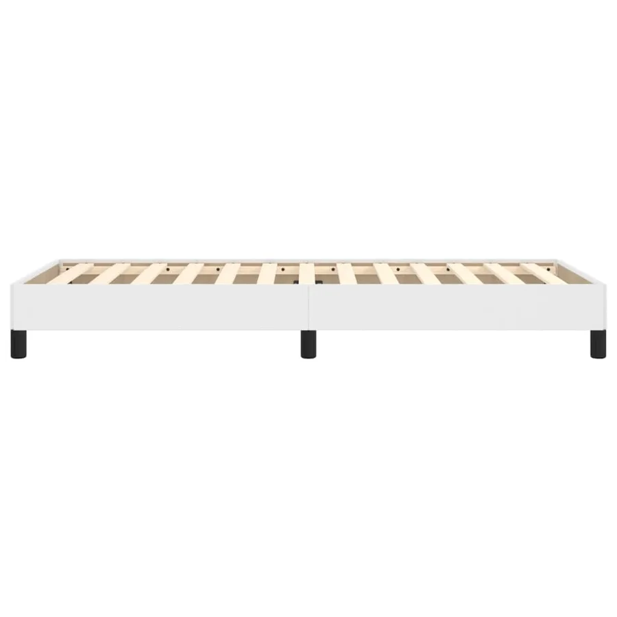 Cadre de lit sans matelas blanc 100x200 cm similicuir - 6
