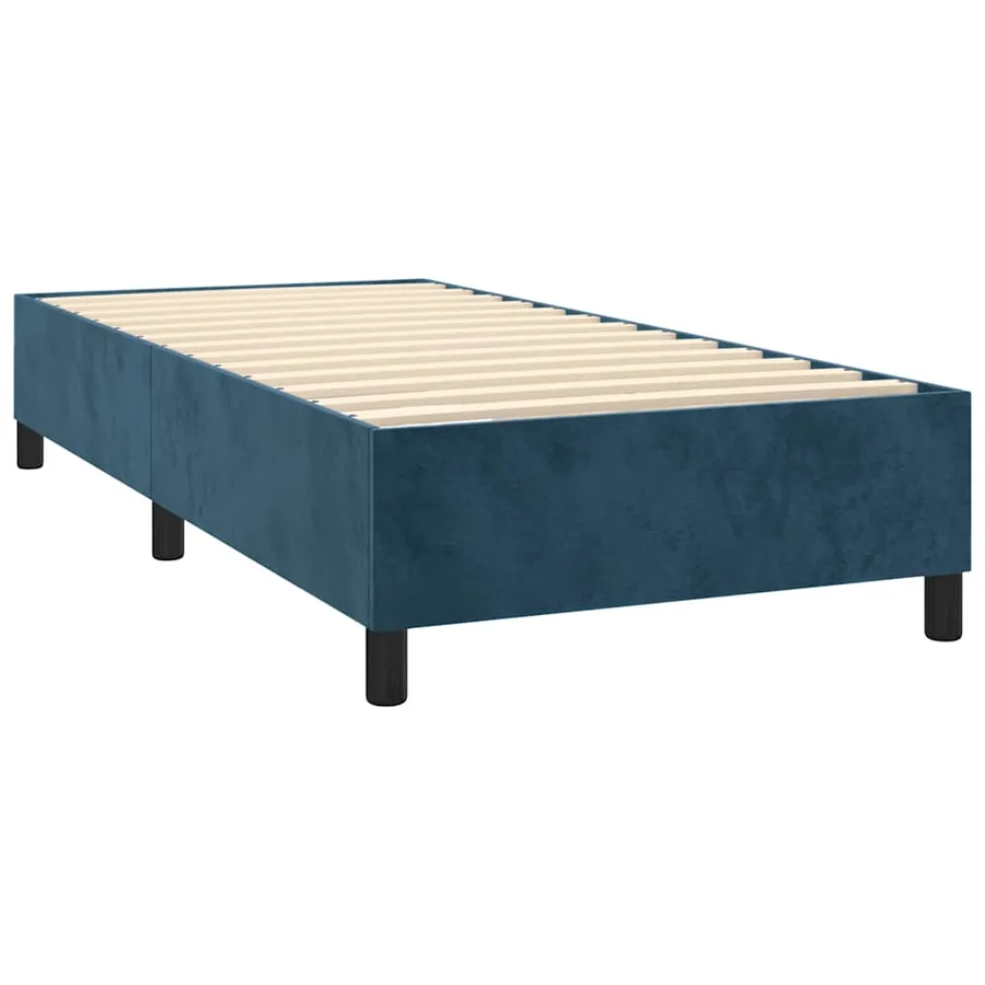 Sommier à lattes de lit avec matelas Bleu foncé 90x200 cm - 4