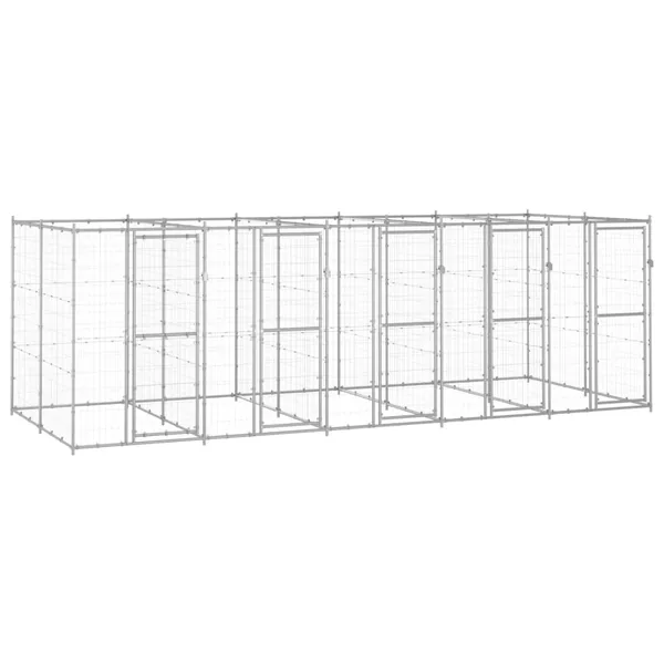Chenil extérieur Acier galvanisé 12,1 m²