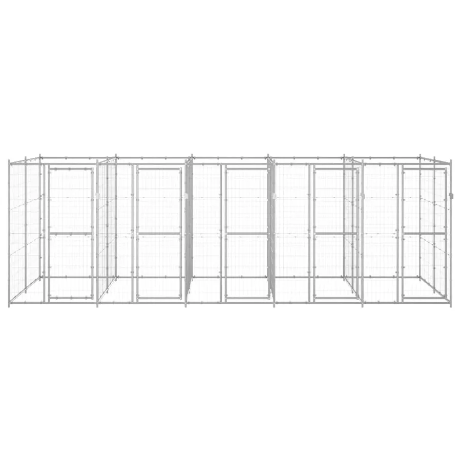 Chenil extérieur Acier galvanisé 12,1 m² - 2