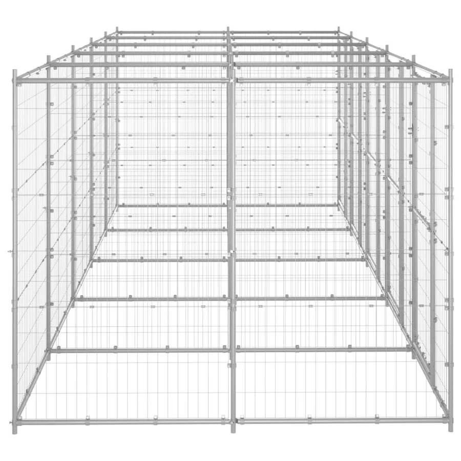 Chenil extérieur Acier galvanisé 12,1 m² - 3