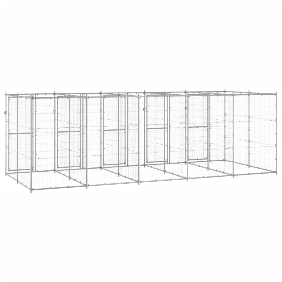 Chenil extérieur Acier galvanisé 12,1 m² - 4