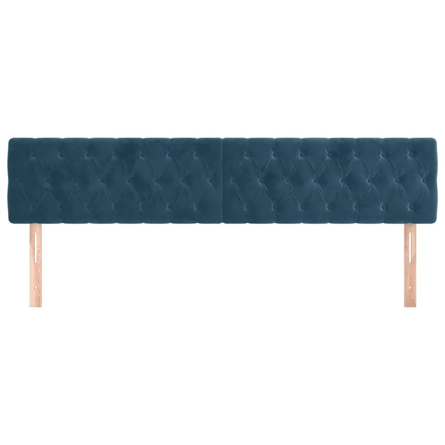 Têtes de lit Bleu foncé 180 x 7 x 78/88 cm Velours - 3
