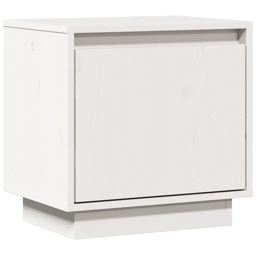 Table de chevet Blanc 40x30x40 cm Bois de pin solide - 2