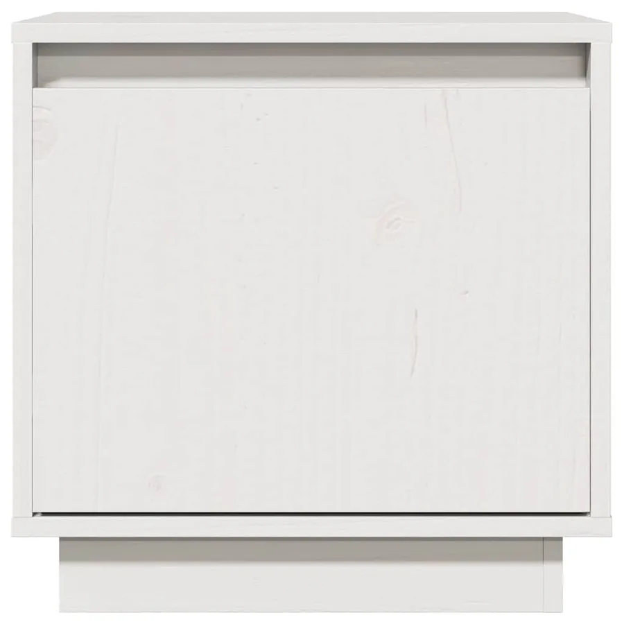 Table de chevet Blanc 40x30x40 cm Bois de pin solide - 4
