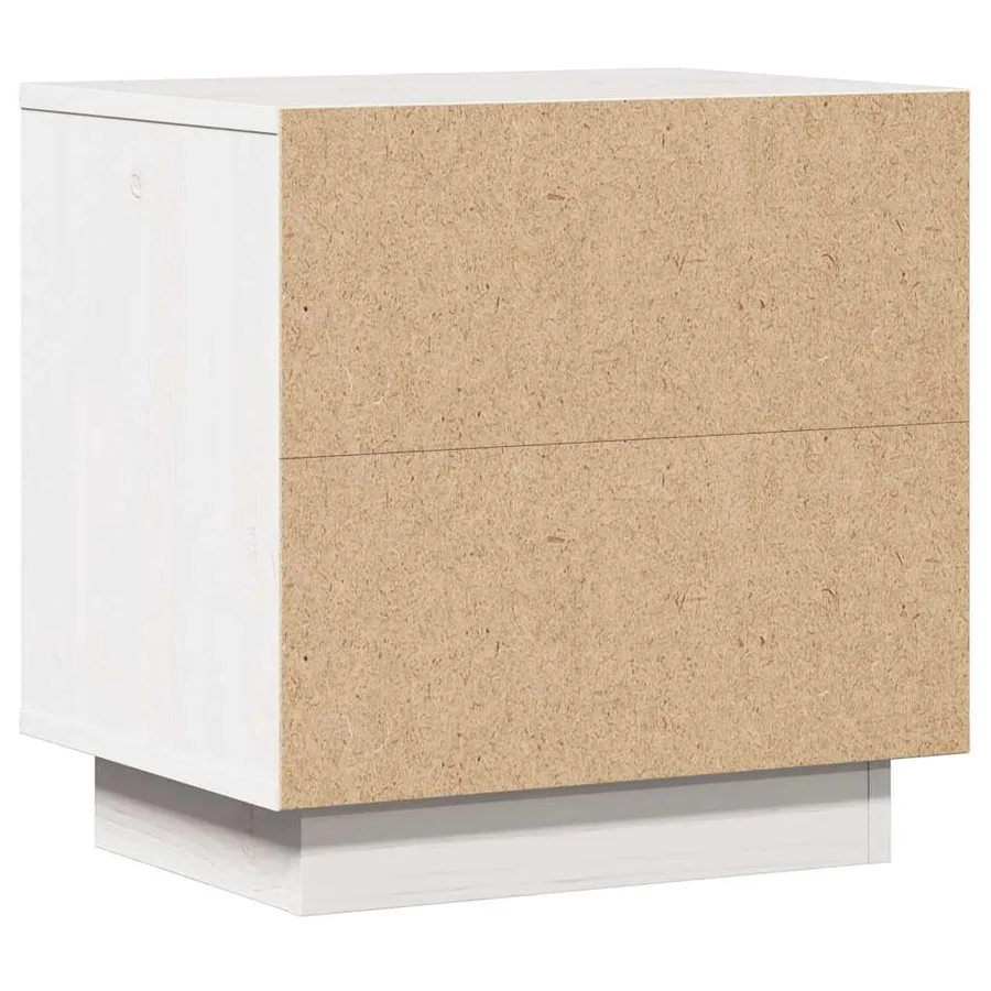 Table de chevet Blanc 40x30x40 cm Bois de pin solide - 7