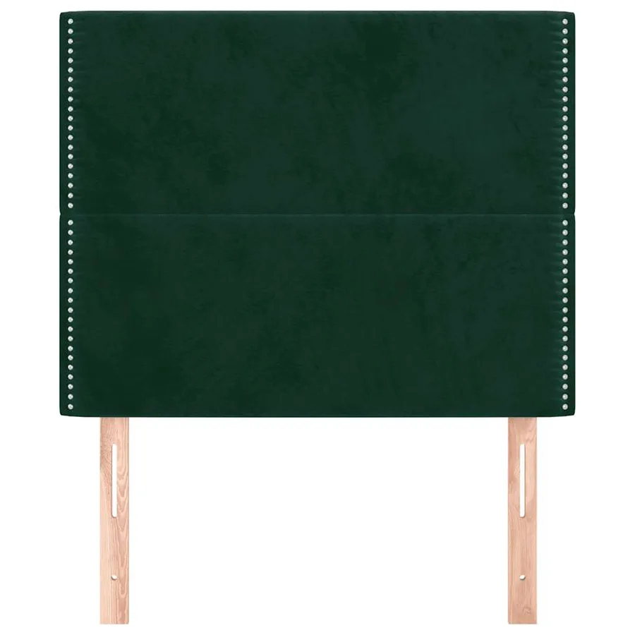 Tête de lit Vert foncé 100x5x118/128 cm Velours - 3