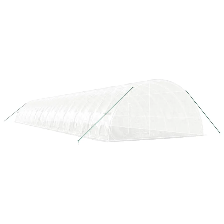 Serre avec cadre en acier blanc 144 m² 24x6x2,85 m - 6