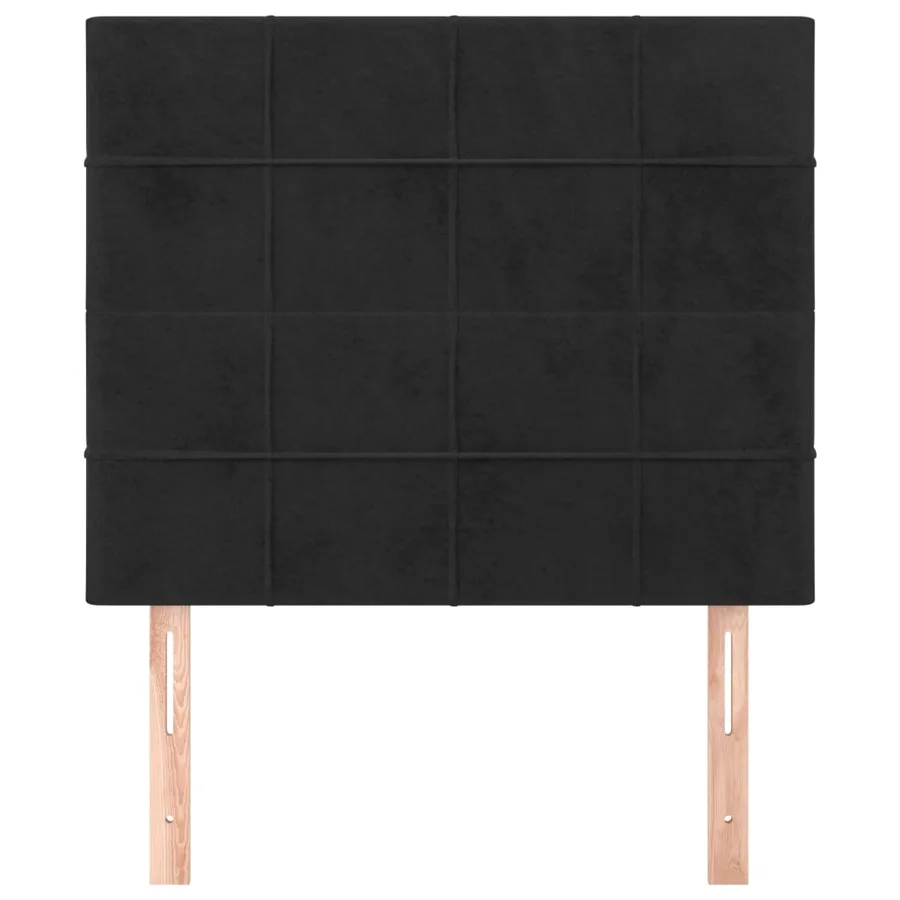 Tête de lit Noir 80x5x118/128 cm Velours - 3