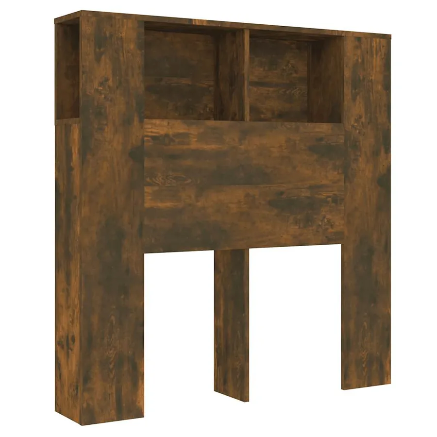 Armoire de tête de lit Chêne fumé 100x18,5x102,5 cm - 2